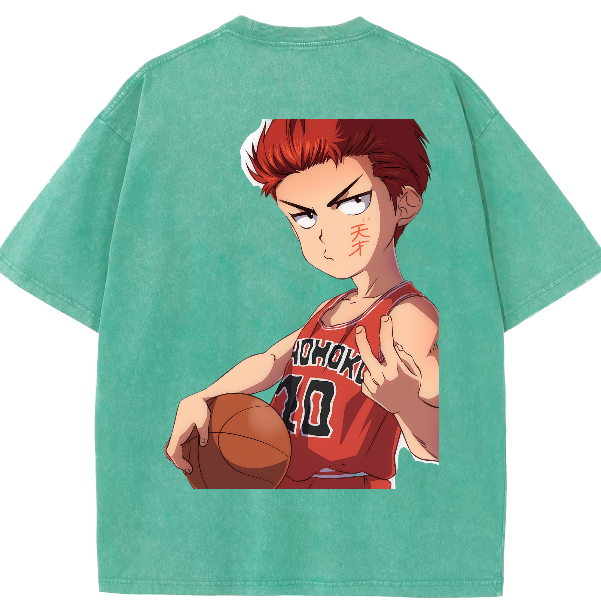 （画像用） SLAM DUNK／スラムダンク 綿100% ヴィンテージ風 半袖Tシャツ（背面プリント）